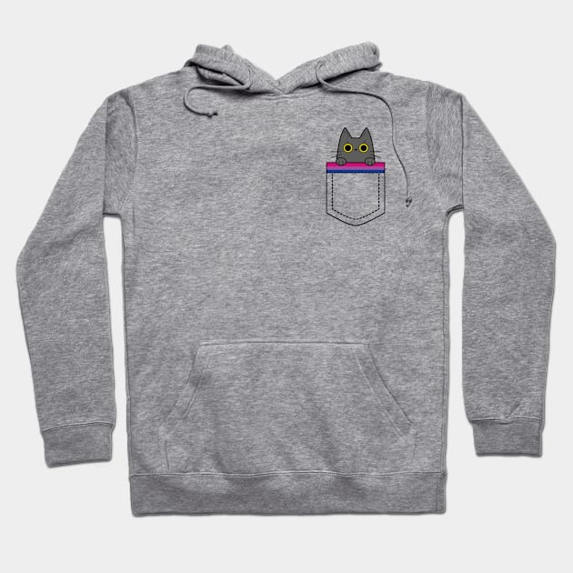 Bisexual cat in a pocket Hoodie by Kaktus Tees